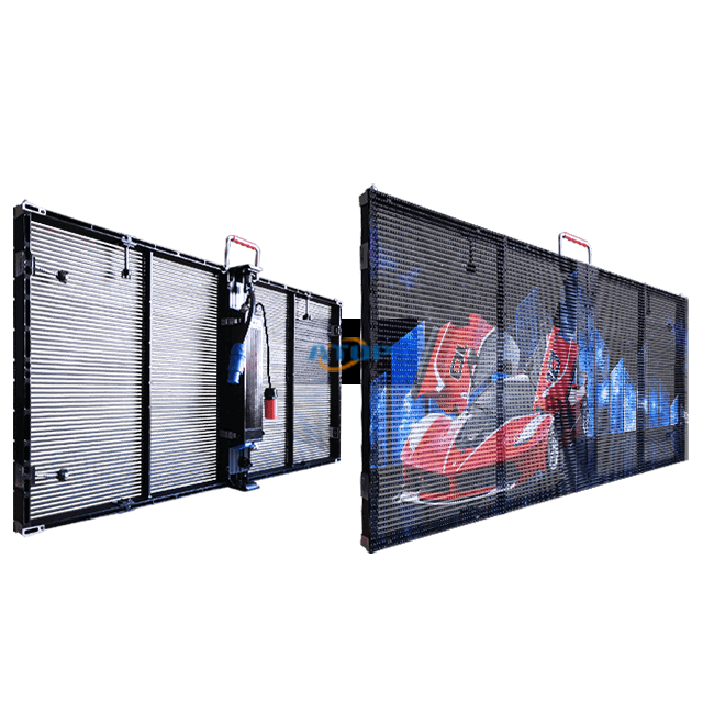 ATOP-PO Series Transparent Curtain Window Glass Led Video Wall Display High Brightness Transparent Led Screen