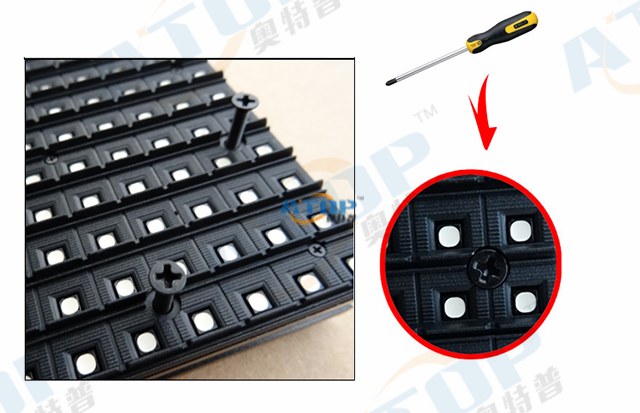 front maintenance led module with screw