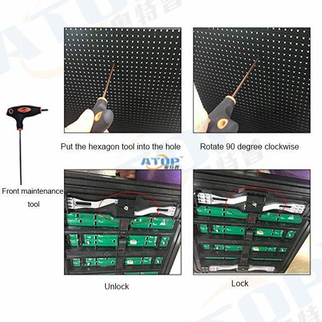 P4 outdoor led module front maintenance operation