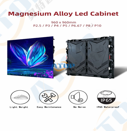 Magnesium alloy led cabinet